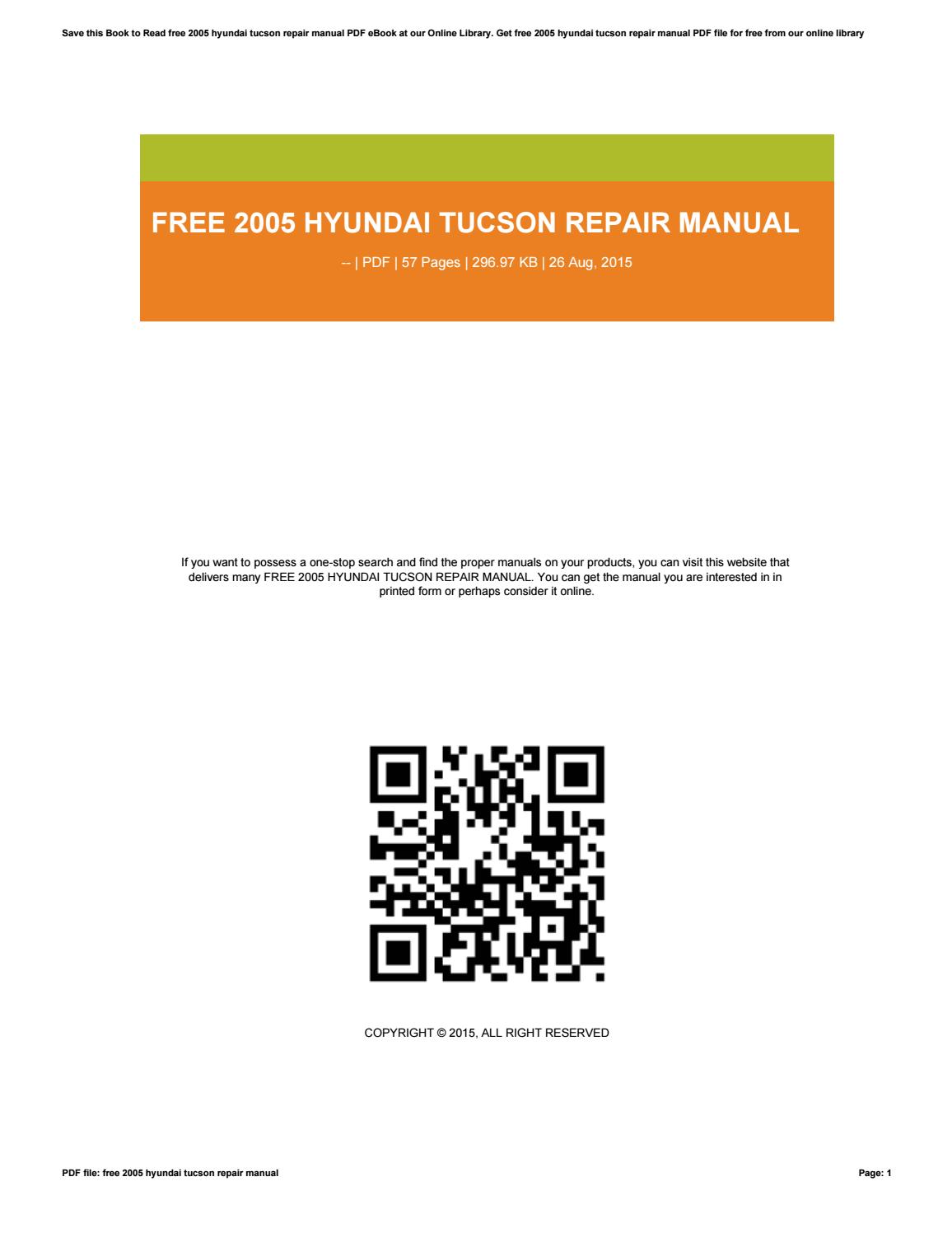 2006 hyundai tucson owners manual
